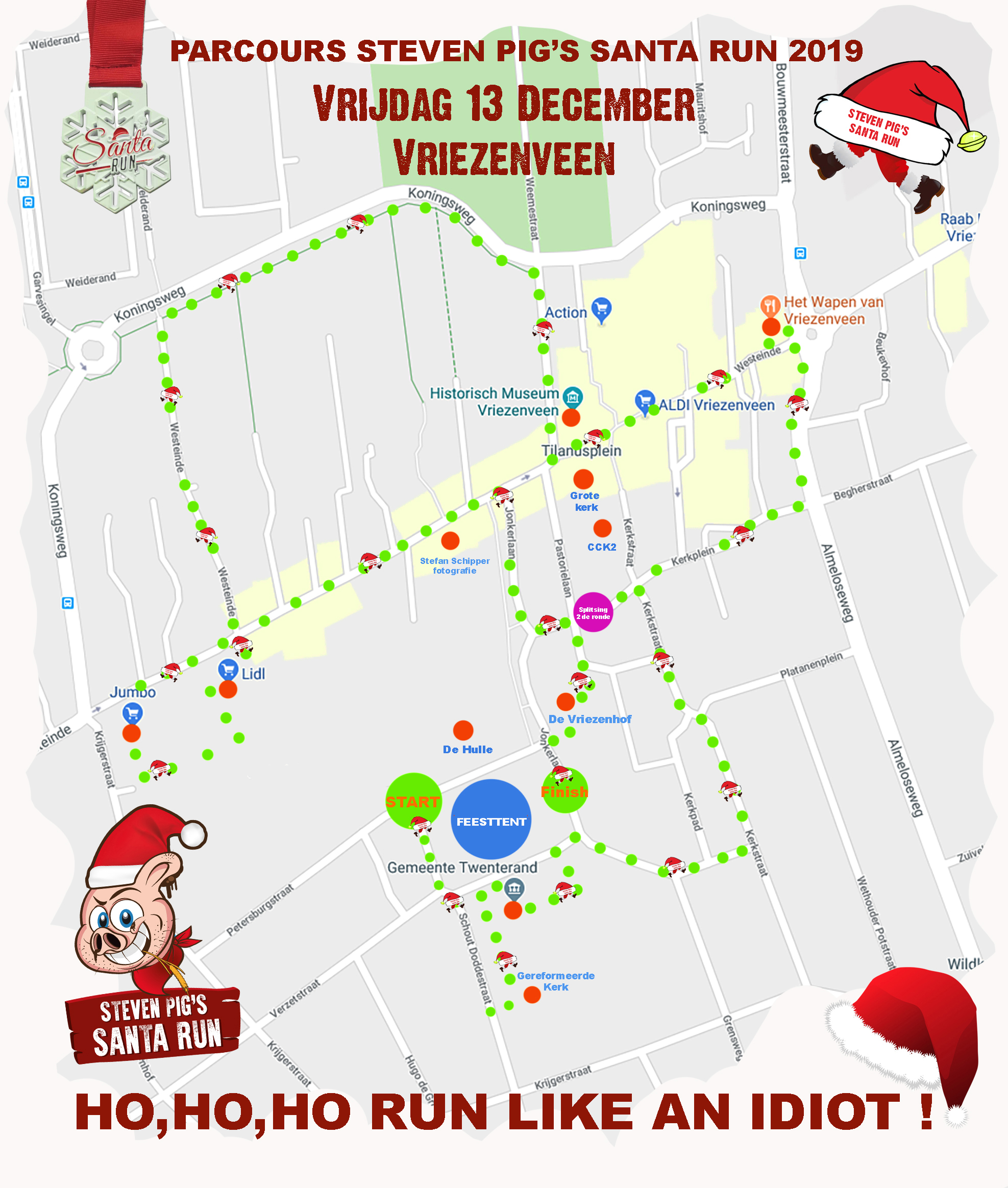 Parcours Santa Run 2019 Parcours Santa Run 2019